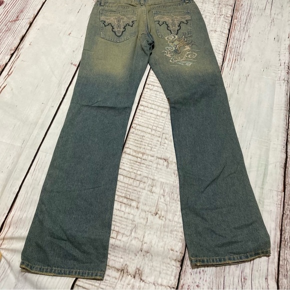 FANCY COLLECTION JEANS dirty wash women’s boot cut flare Vintage Y2K size 29 NWT - Picture 12 of 14